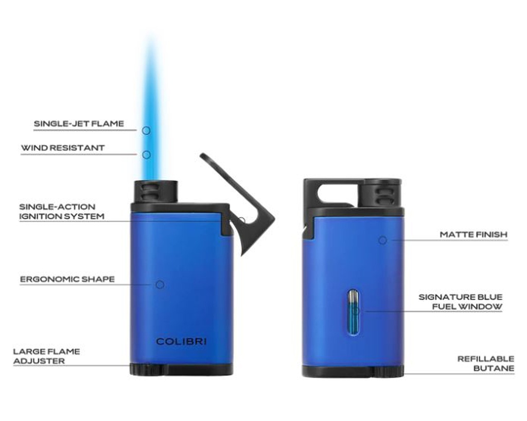 Aansteker Colibri Belmont Blauw Zwart