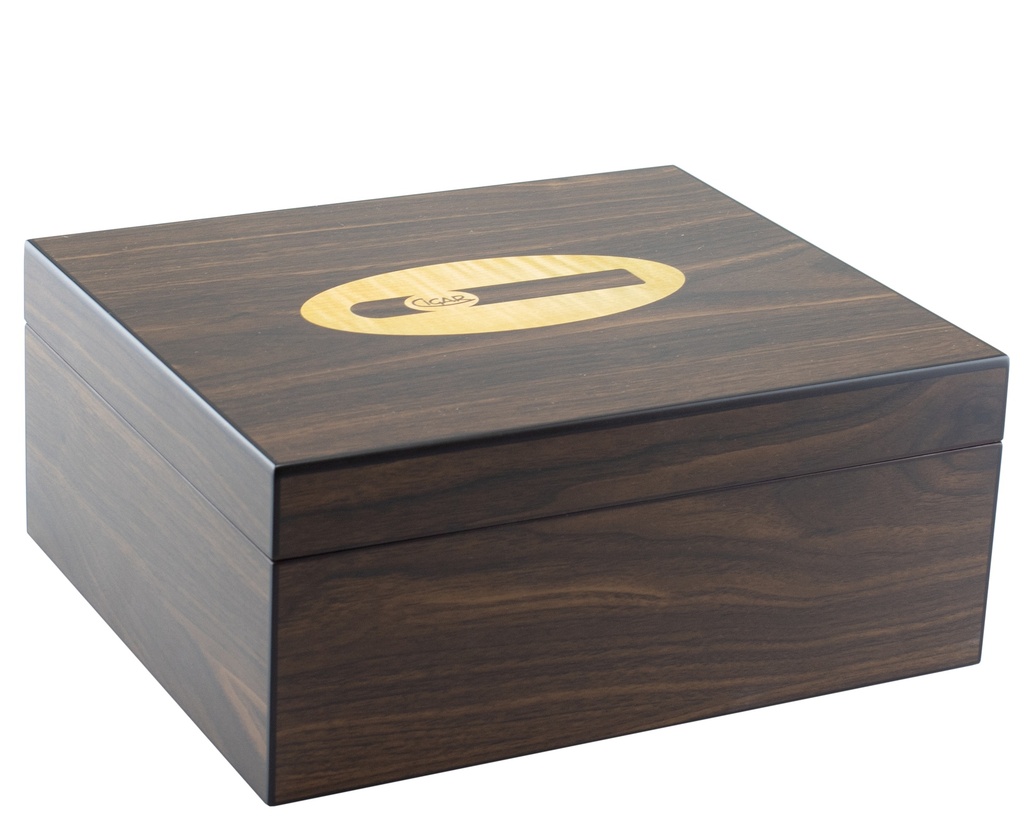 Humidor Noyer/Cigare Logo
