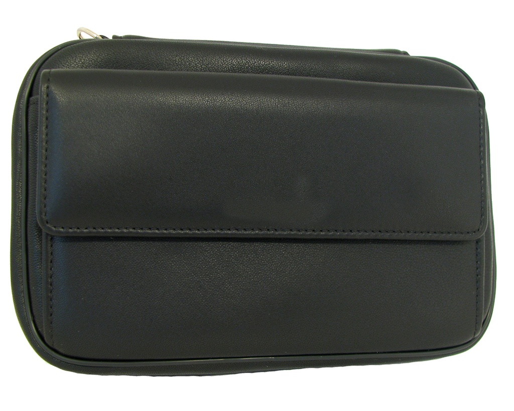 Pipe Bag Leather Black 4 Pipes