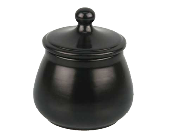 Tobacco Jar Ceramic Black