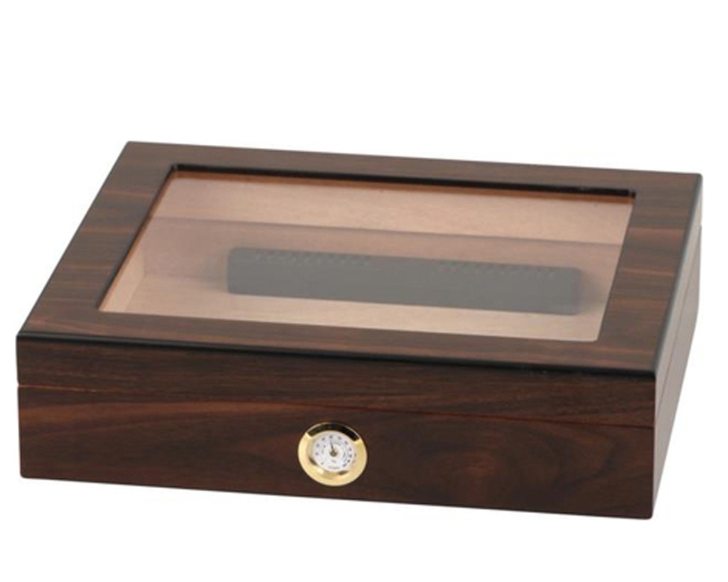 Humidor Walnut/Glass - 20 Cigars