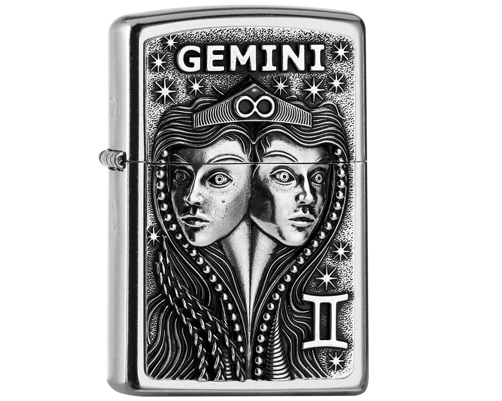 Aansteker Zippo Zodiac Gemini Tierkr. V19