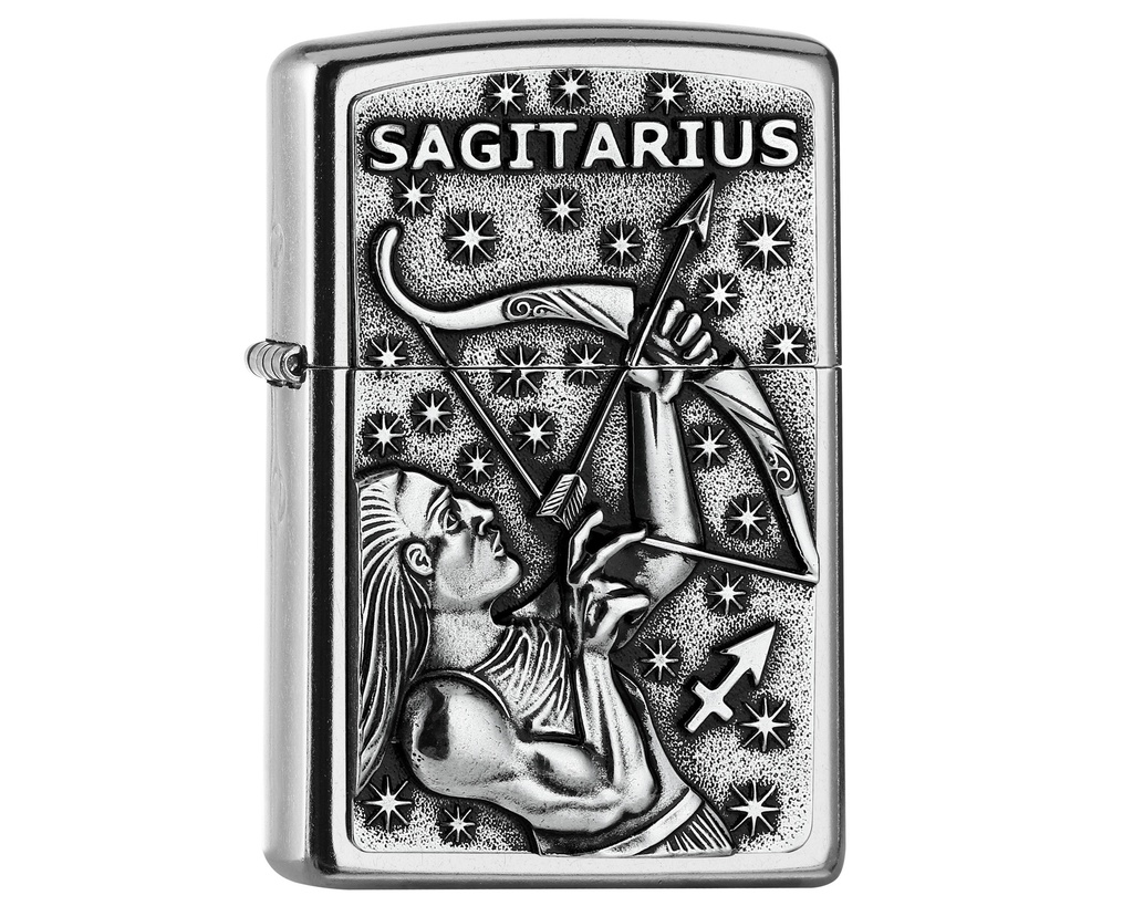 Briquet Zippo Zodiac Sagittarius Tierkr. V19