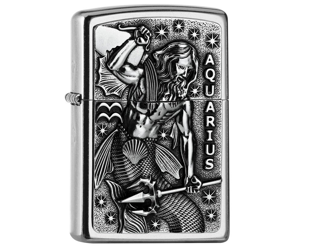 Aansteker Zippo Zodiac Aquarius Tierkr. V19