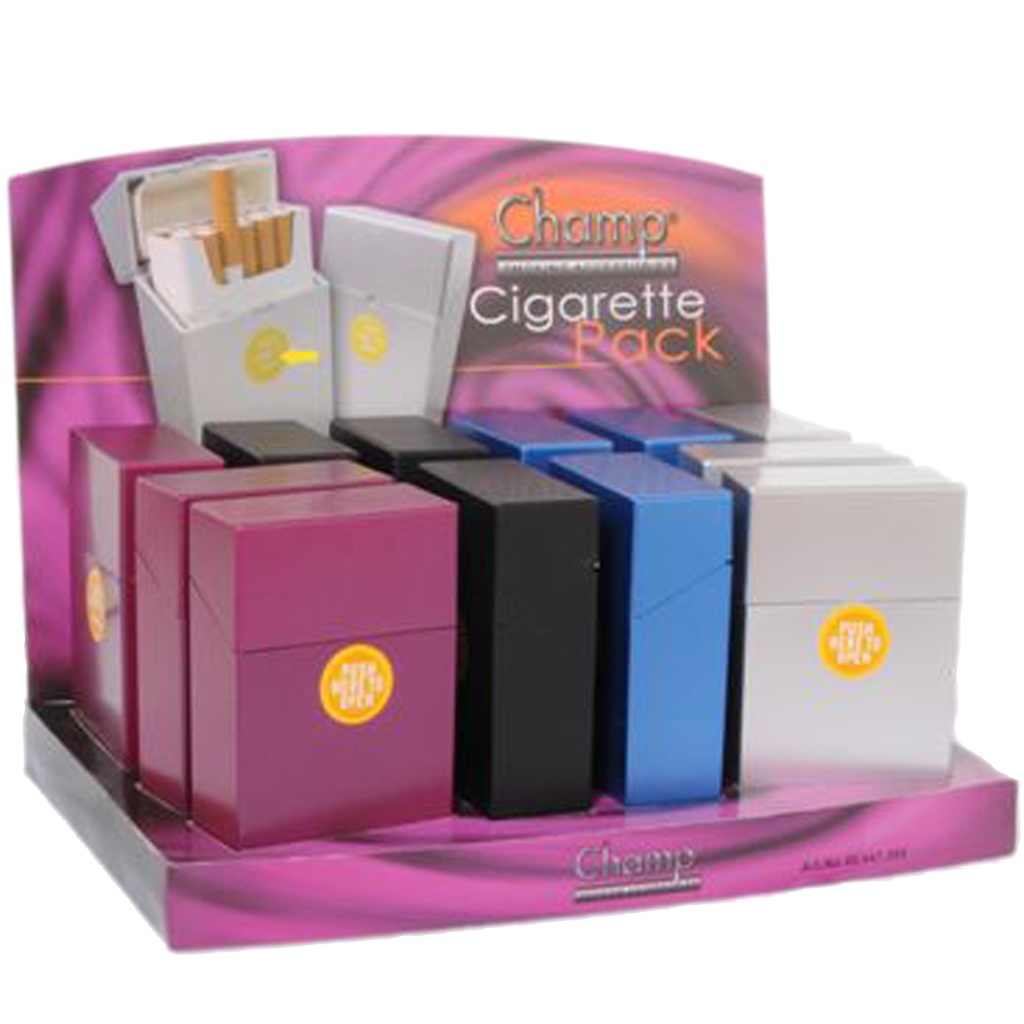 Cigarette Case Champ Plastic Push Pack 