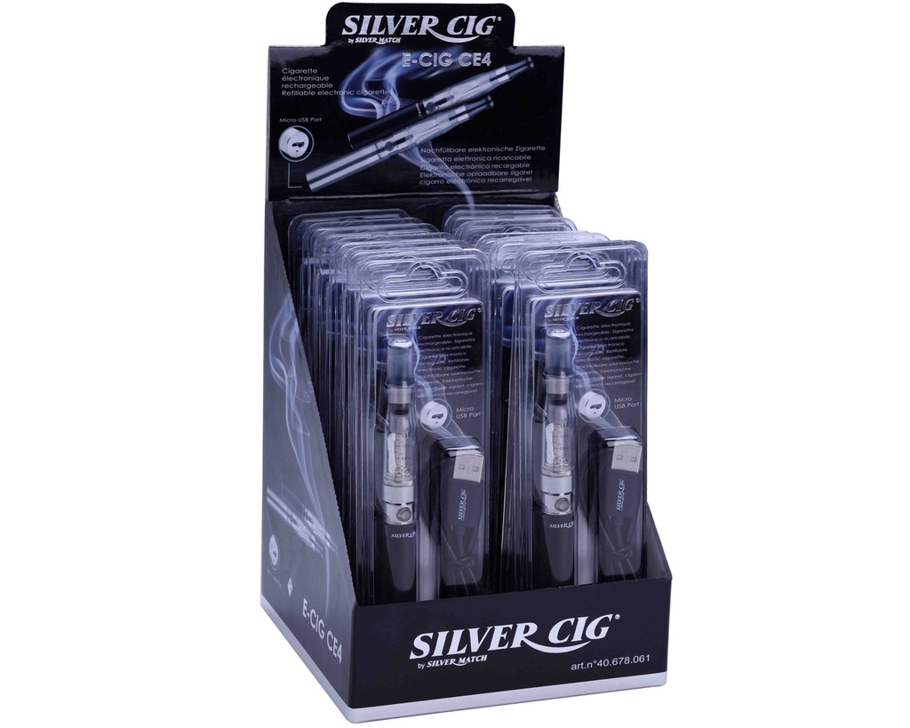Silver Cig Ego Ce4 Micro Usb Blister Kit Black