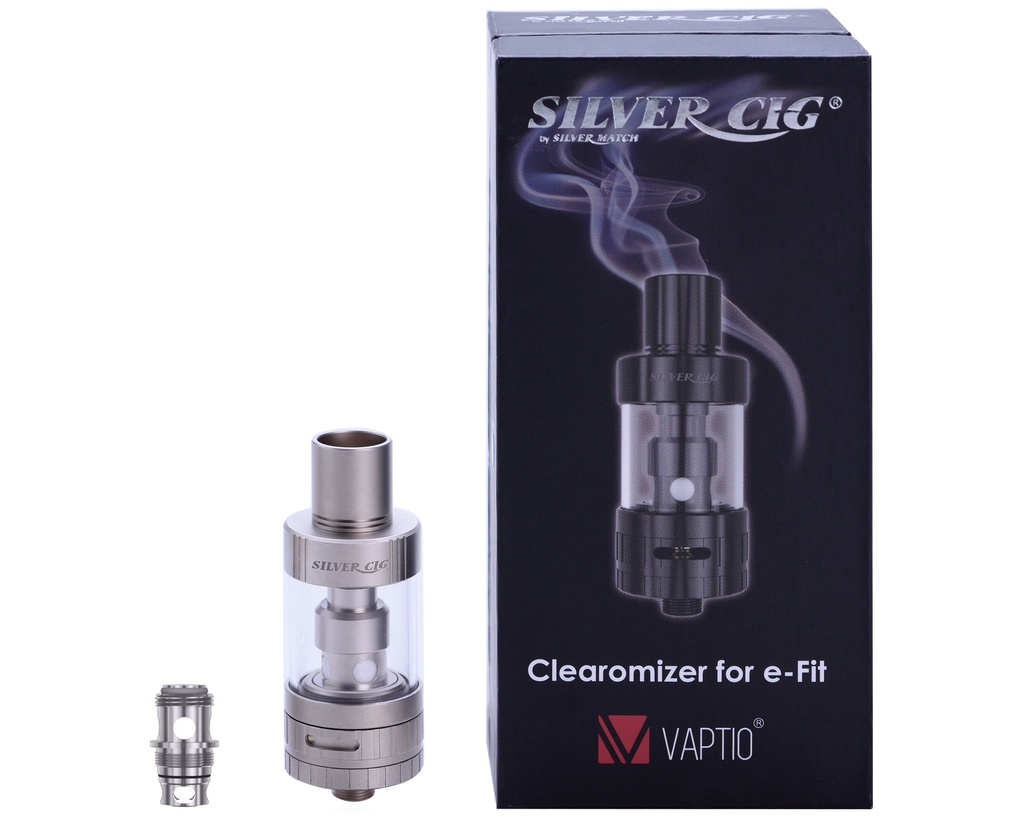 Silver Cig Clearomizer for E-Fit50 Gun Metal