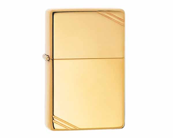 Briquet Zippo Vintage Brass High Polished