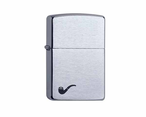 Briquet Zippo Pipe Chrome Brushed