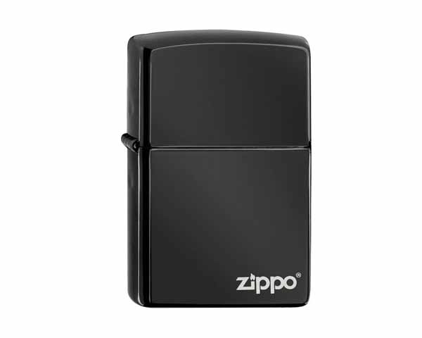 Aansteker Zippo Ebony with Zippo Logo