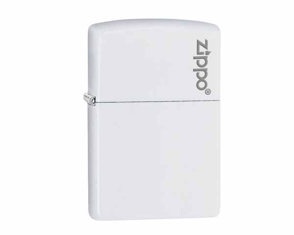 Briquet Zippo White Matte with Zippo Logo