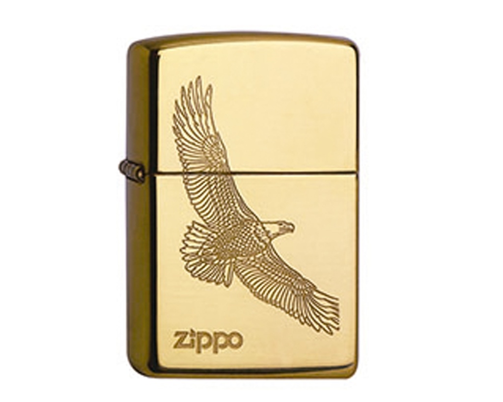 Aansteker Zippo Eagle-Brass with Zippo Logo