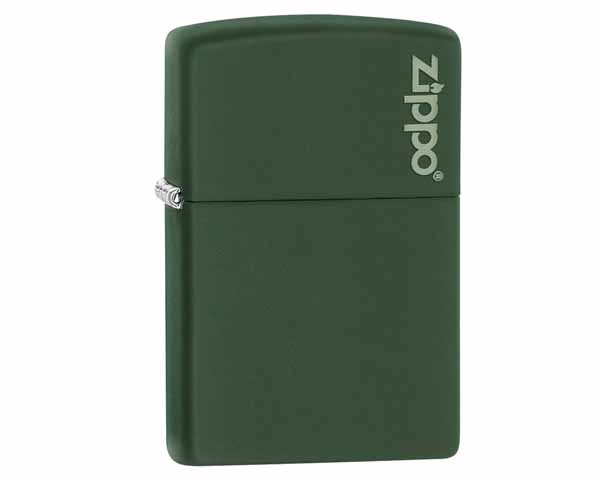 Briquet Zippo Green Matte with Zippo Logo
