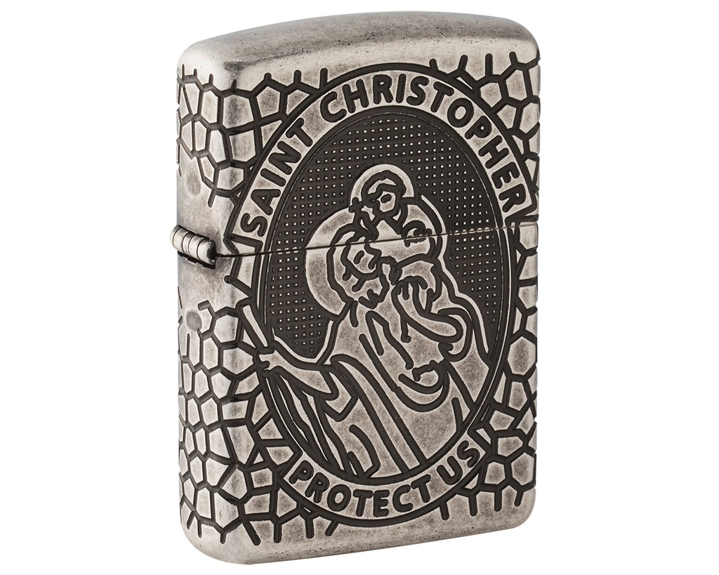 Aansteker Zippo St Christopher Medal Design