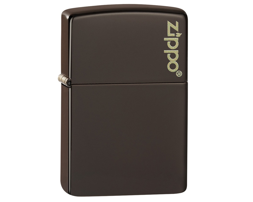 Aansteker Zippo Reg Brown Matte Zippo Logo