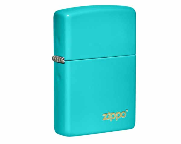 Lighter Zippo Flat Turquoise  with Zippo Logo Lasered