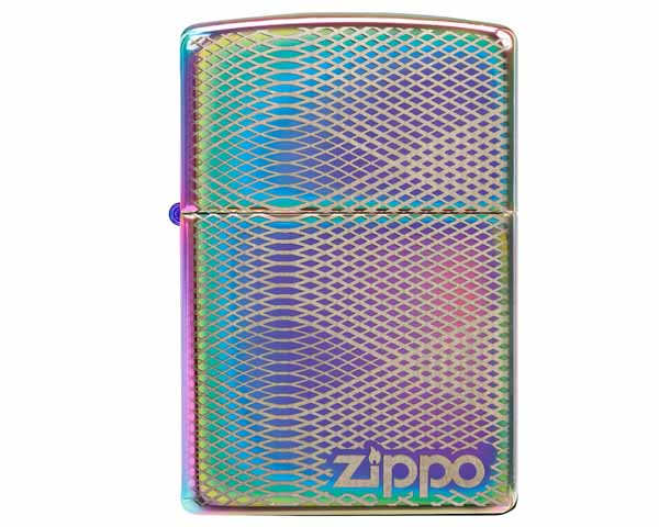 Briquet Zippo Illusion Line Pattern Design with Zippo Logo