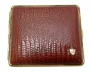 Etui Cigarette VH 520 Cuir Doré Lezard Brun 18ks