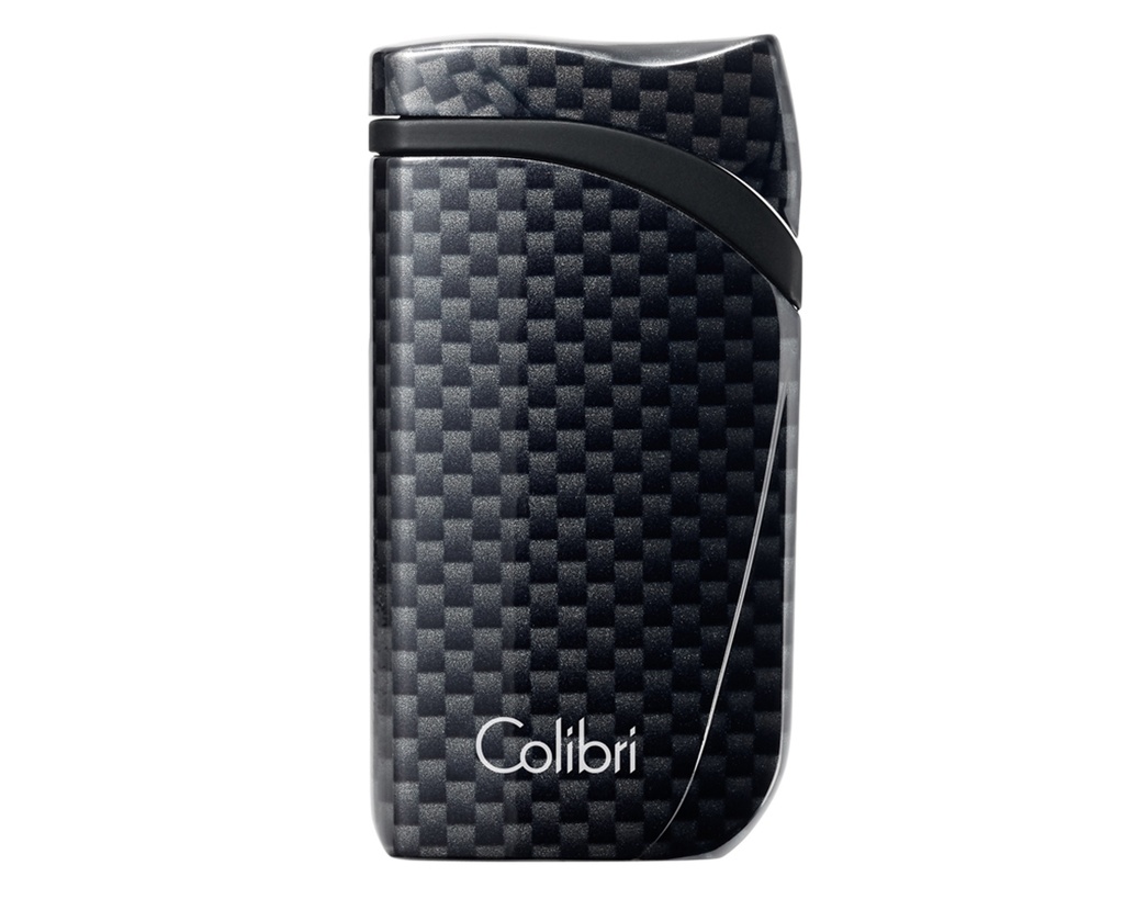 Briquet Colibri Falcon Single Jet Carbon Fiber Noir