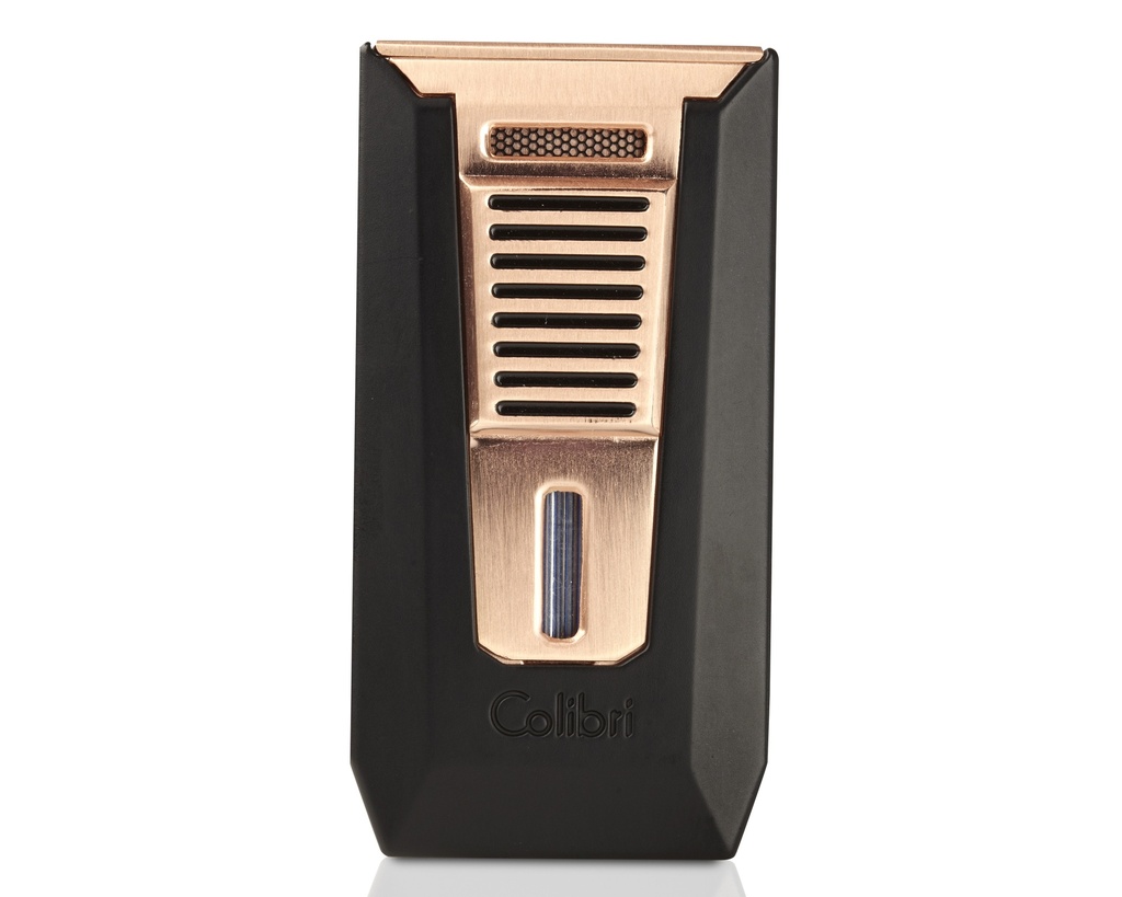Briquet Colibri Slide Double Jet Noir/Rose