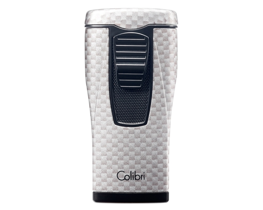Aansteker Colibri Monaco Triple Jet Carbon Zilver