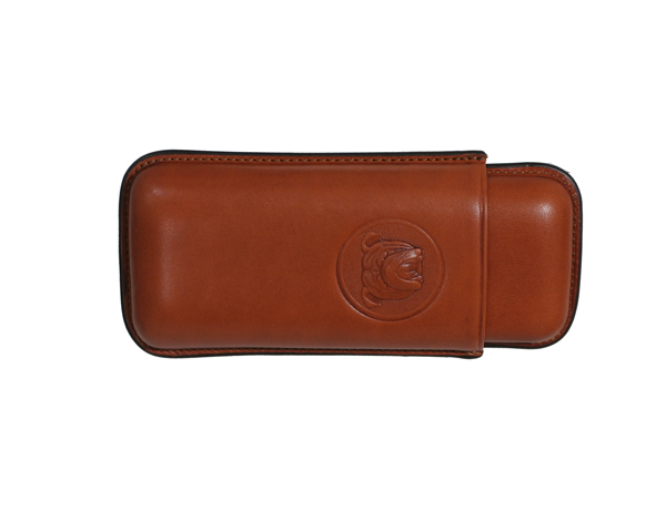 Cigar Pouch White Spot Bulldog Rob 2F Brown