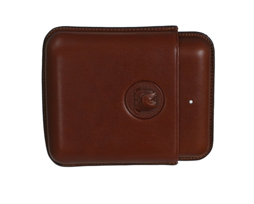 [PA3014B] Etui Cigare White Spot Bulldog Rob 4F Brun