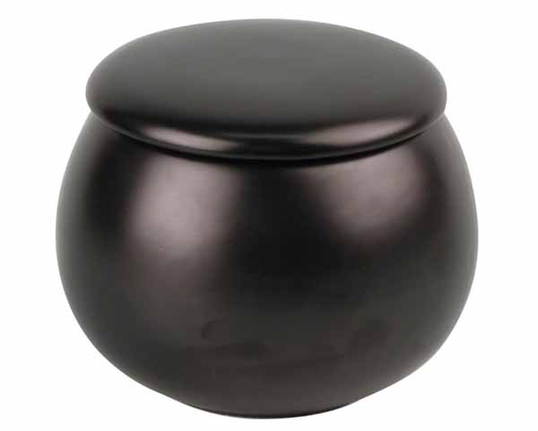 Pot à tabac Céramique Rond Noir Mat