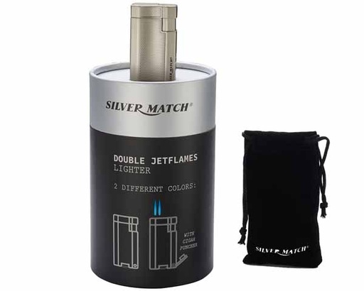 [40674364] Aansteker Silver Match Blackwall Rub/Chr London Punch 2 Jet