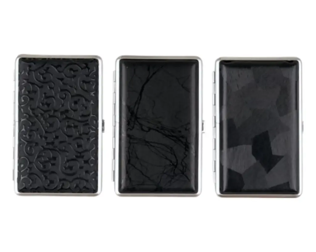 Case Slim Leatherlook Chrome Frame 100mm