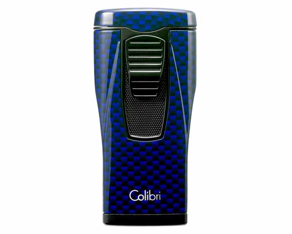 Briquet Colibri Monaco Triple Jet Carbon Bleu