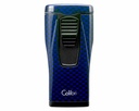 Briquet Colibri Monaco Triple Jet Carbon Bleu