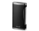 Lighter Caseti Wide Flat Flame Chrome Black Matt