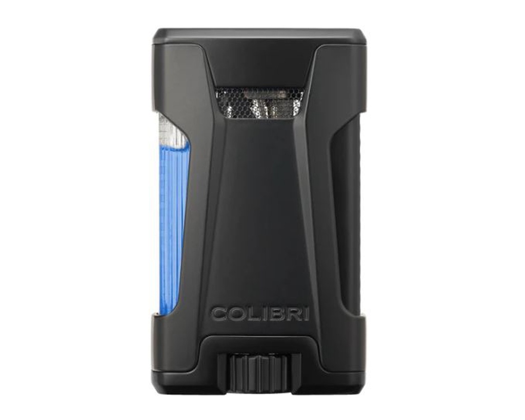Briquet Colibri Rebel Double Jet Noir