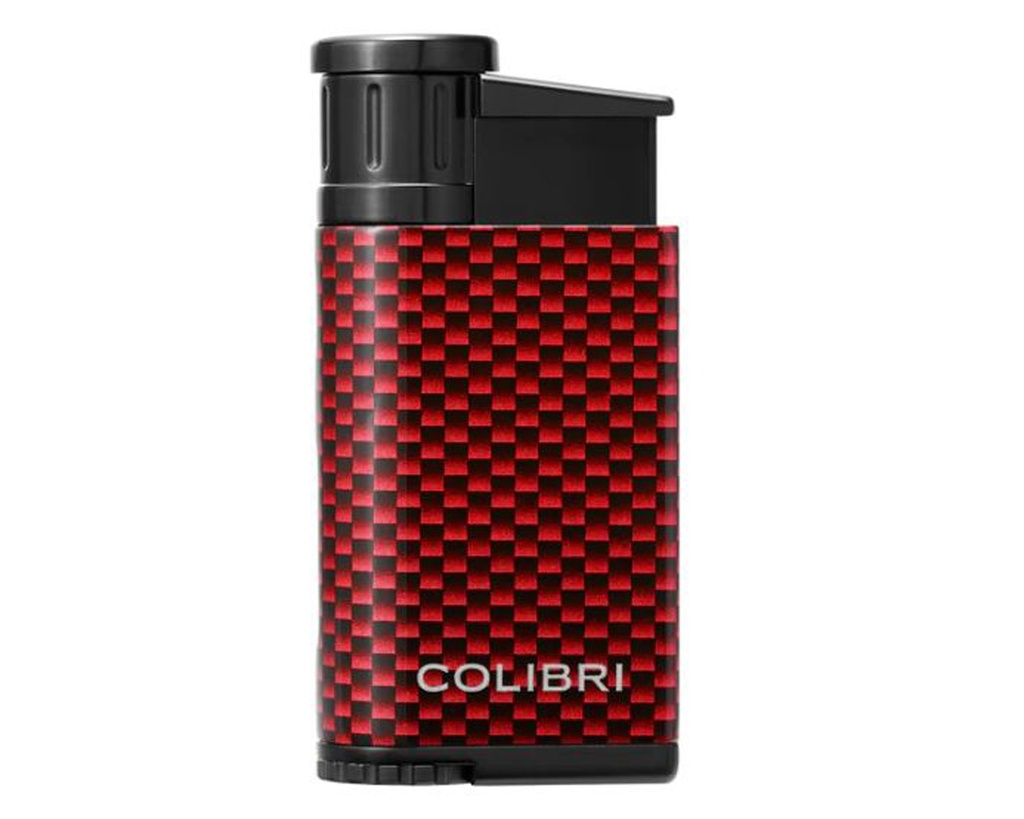 Briquet Colibri Evo Single Jet Carbon Rouge