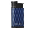 Briquet Colibri Evo Single Jet Carbon Bleu