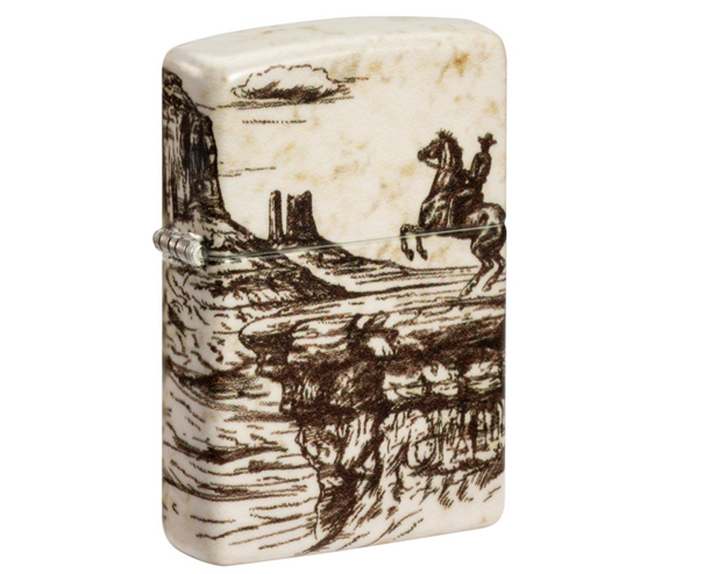 Briquet Zippo Wild West Scene Design