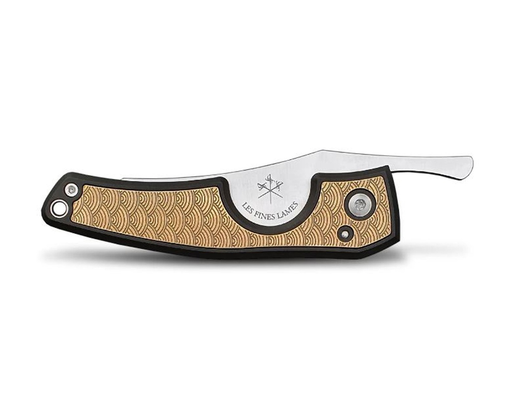 LFL Cigar Cutter Le Petit Brass Seigaiha