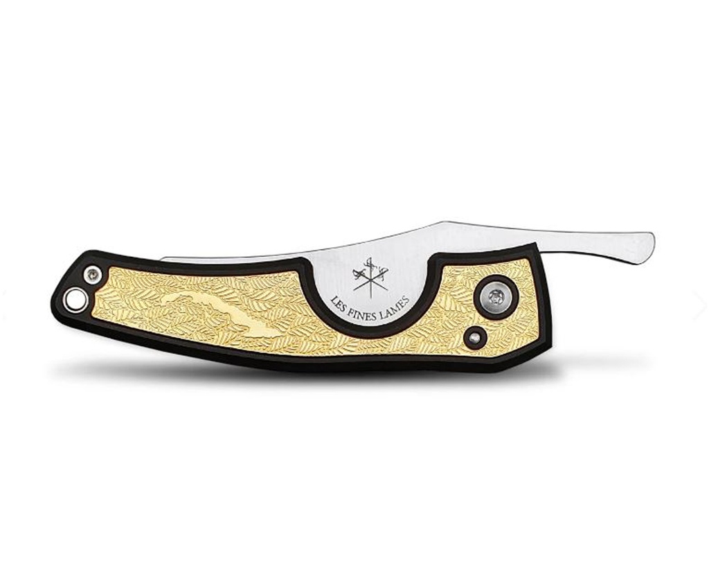 LFL Cigar Cutter Le Petit Gold Leaves II