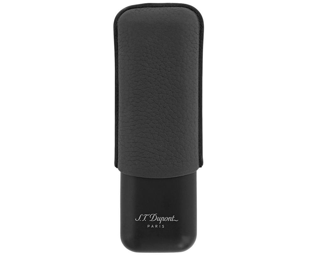 Cigar Pouch Dupont Black Grain/Matte 2 Cigars