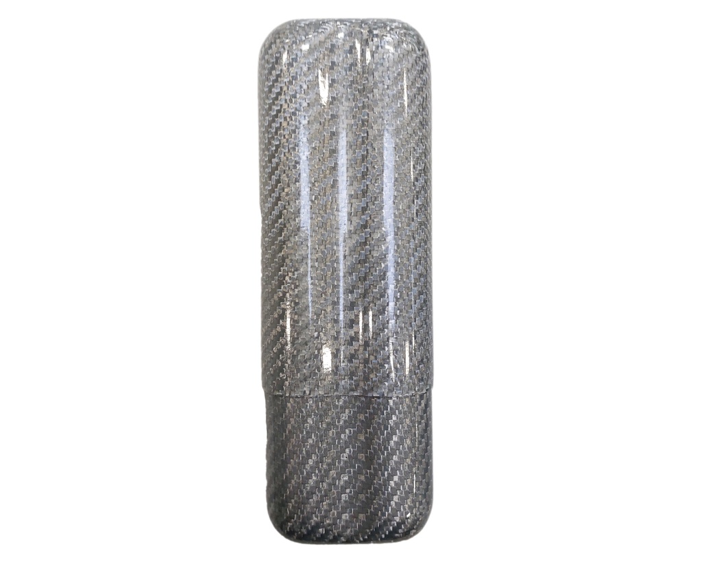 Etui Sigaar Carbon Fiber 2C Zilver R58 140mm