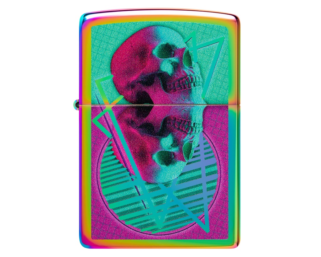 Ligther Zippo Skull Mirrored
