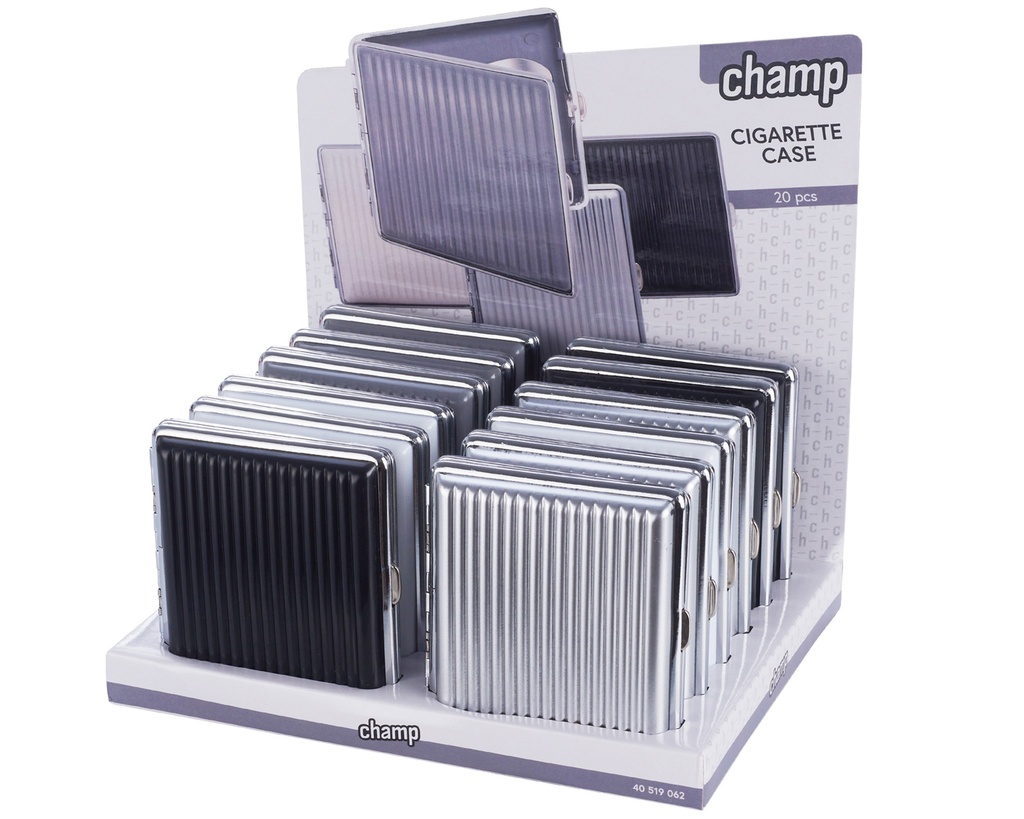 Cigarette Case Champ Plastic Striped 20pcs