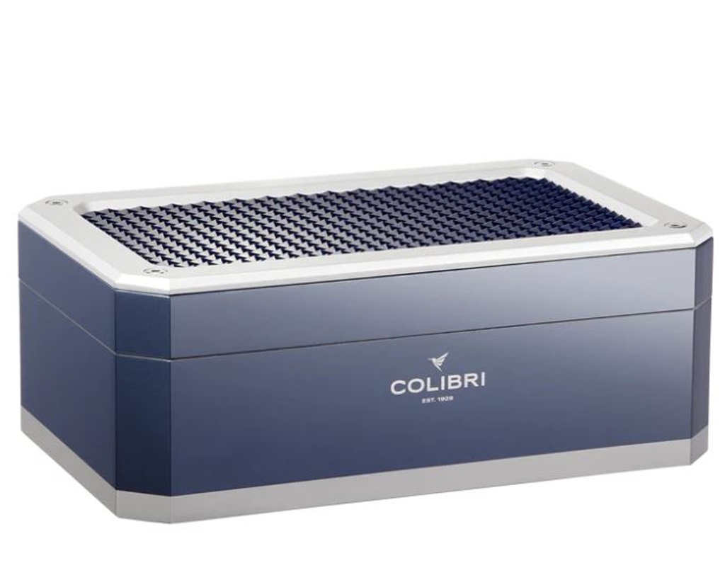 Humidor Colibri Rally Navy Argent