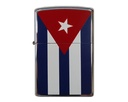Lighter Petrol Chrome Cuban Flag