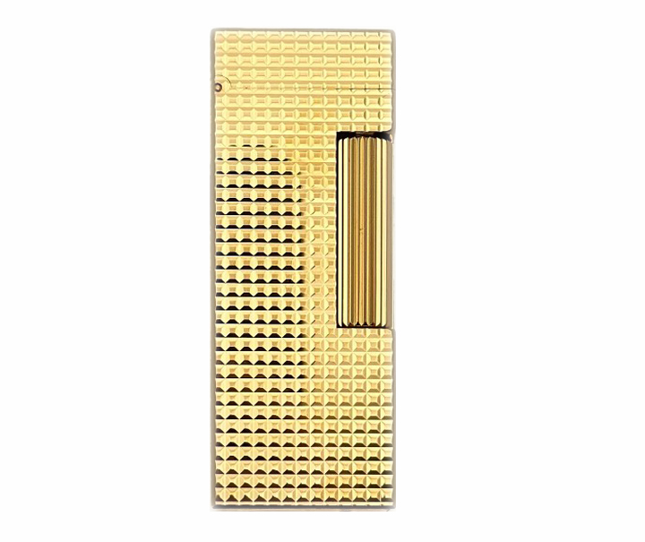 Briquet Dunhill Rollagas Hobnail Gold Plated