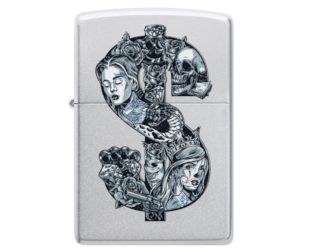 Briquet Zippo Tattoo Dollar Design
