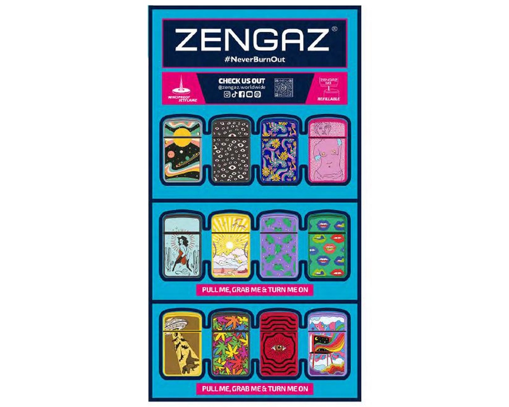 Aansteker Zengaz ZL12 Royal Jet Cube Display V13