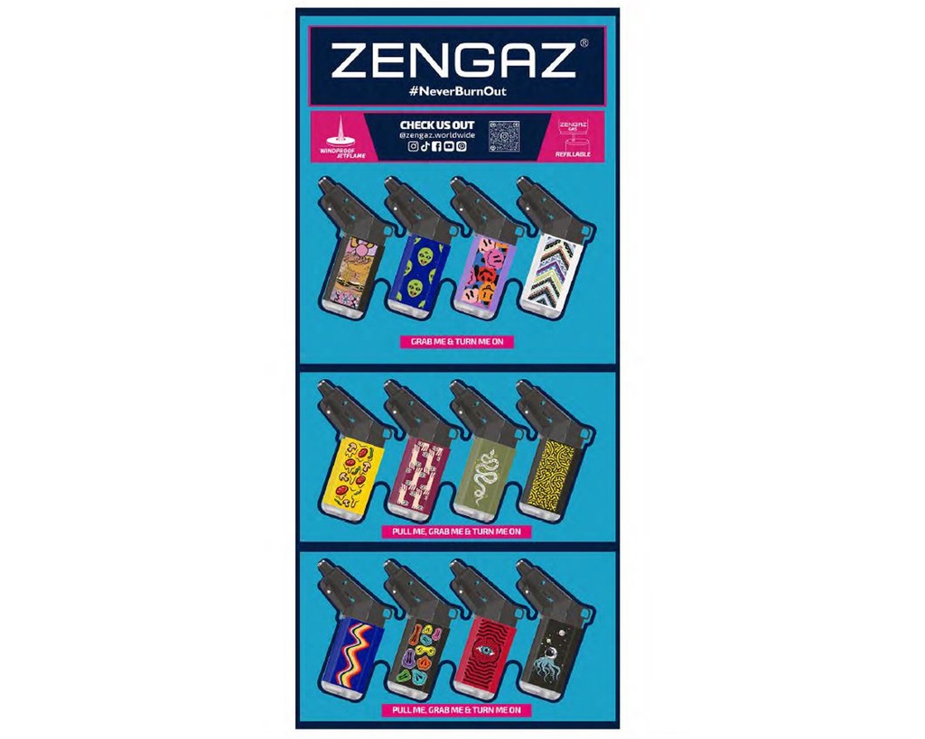 Lighter Zengaz ZL19 Seven Jet Cube Display V1