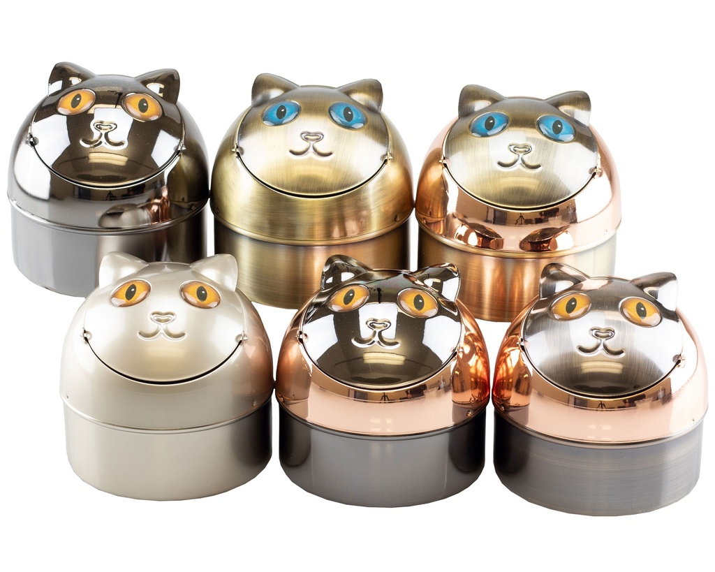 Ashtray Metaal Cat Eyes 9cm
